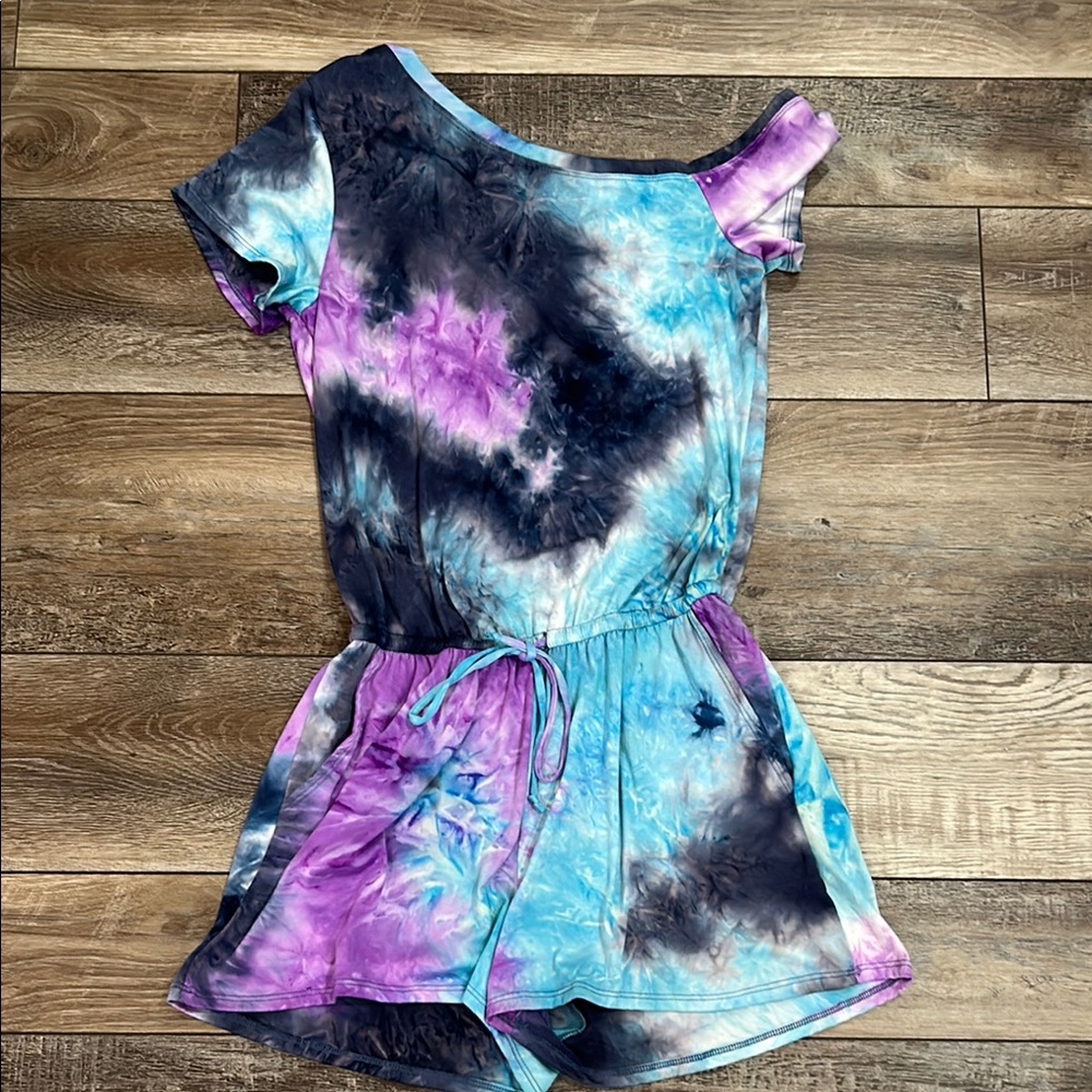 Pixie Lane Women’s Tie Dye Romper Size M
